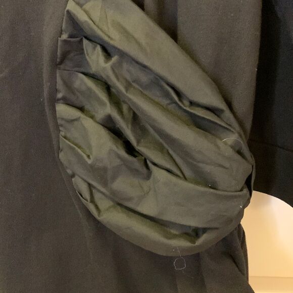 Cherish size large three-quarter sleeve unique black top with Large Bow detail - Picture 7 of 9